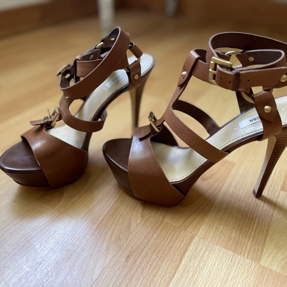 Guess Platform Strappy Stilettos Size 9